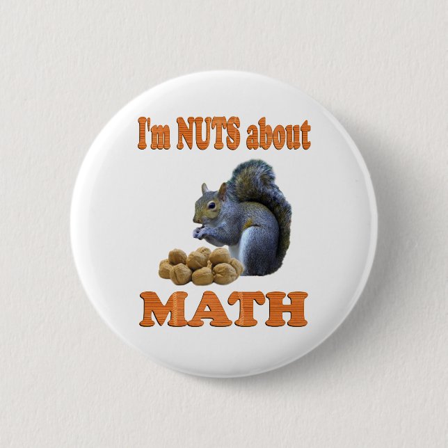 Nüsse über Mathe Button (Vorderseite)
