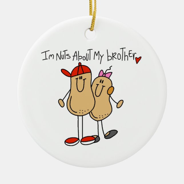 Nüsse über meine Bruder T - Shirt und Geschenke Keramikornament (Vorne)