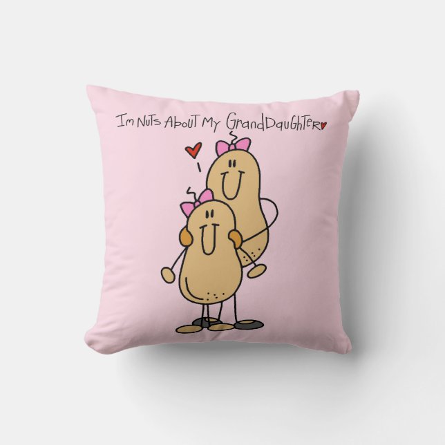 Nüsse über meine Enkelin-T - Shirts und Geschenke Kissen (Vorderseite)