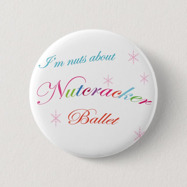 Nüsse über Nussknacker Button (Vorderseite)