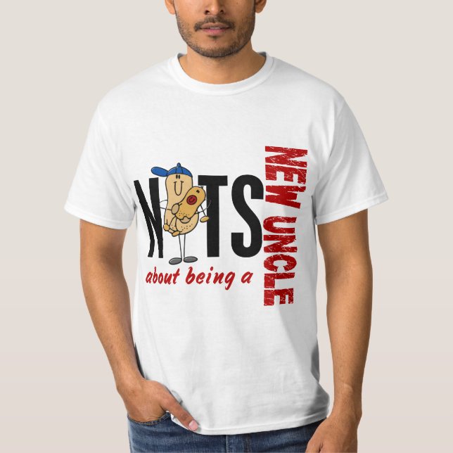 Nüsse über Sein ein neuer Onkel 1 Rot T-Shirt (Vorderseite)