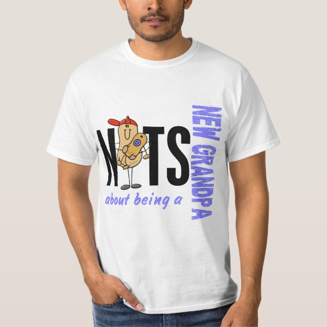 Nüsse über Sein ein neues Blau des Großvater-1 T-Shirt (Vorderseite)