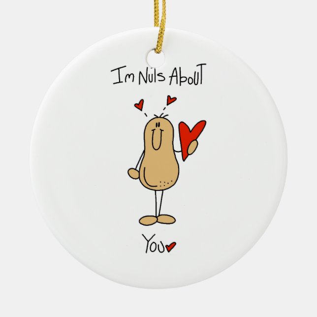 Nüsse über Sie T - Shirts und Geschenke Keramikornament (Vorne)