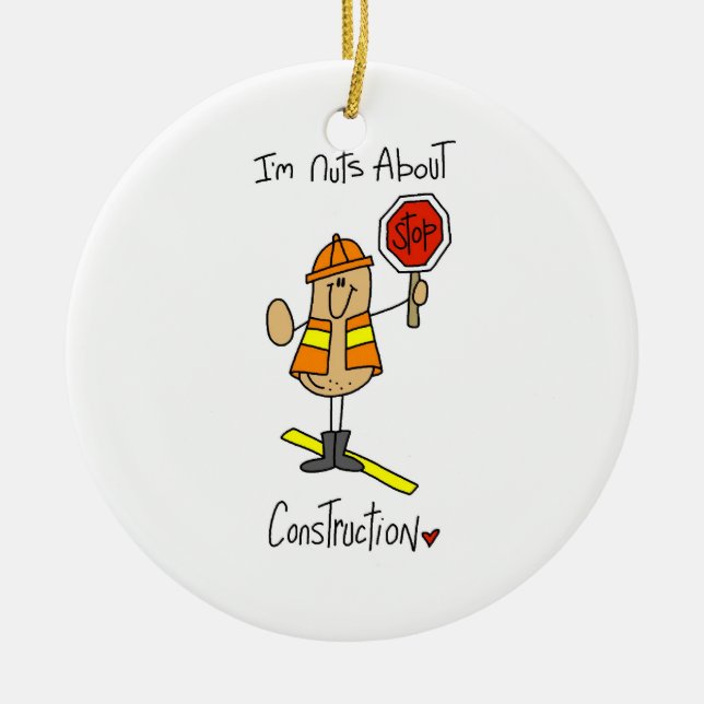Nüsse über T - Shirt und Geschenke im Bauwesen Keramik Ornament (Vorne)