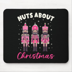 Nüsse über Weihnachten Pink Nutcracker Weihnachts- Mousepad