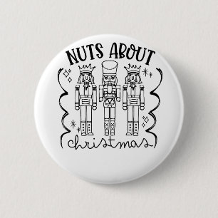 Nüsse über Weihnachten Weihnachts-Nutcracker Button