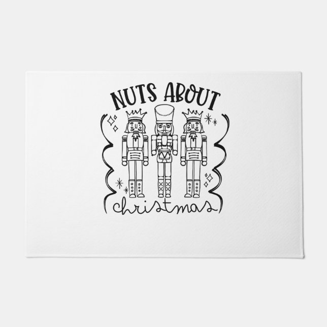 Nüsse über Weihnachten Weihnachts-Nutcracker Fußmatte (Vorderseite)