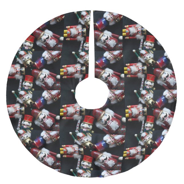 Nüsse zusammen polyester weihnachtsbaumdecke (Vorderseite)