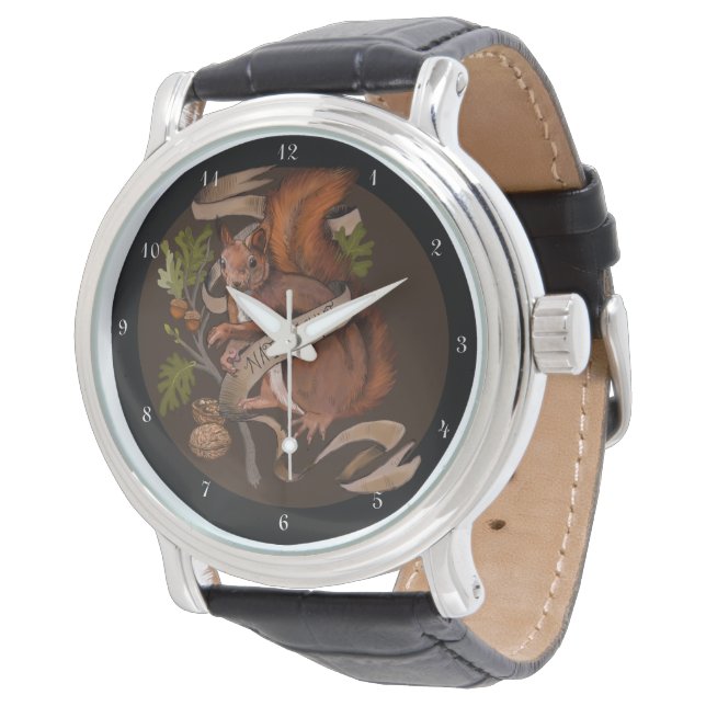 Nusseeichhörnchen Armbanduhr (Schrägansicht)