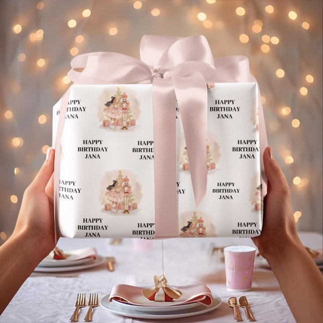 Nussknacker-Ballerina-Geburtstag Geschenkpapier (Von Creator hochgeladen)