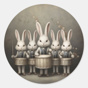 Nussknacker-Ballett-Mode-Hase-Trommler Runder Aufkleber