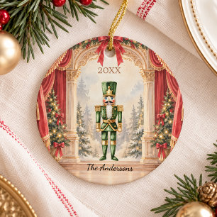 Nussknacker Ballett Theater Weihnachten Keramik Ornament