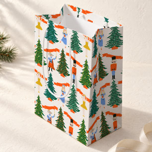 Nussknacker-Ballett-Weihnachtsbäume mit Laune Mittlere Geschenktüte