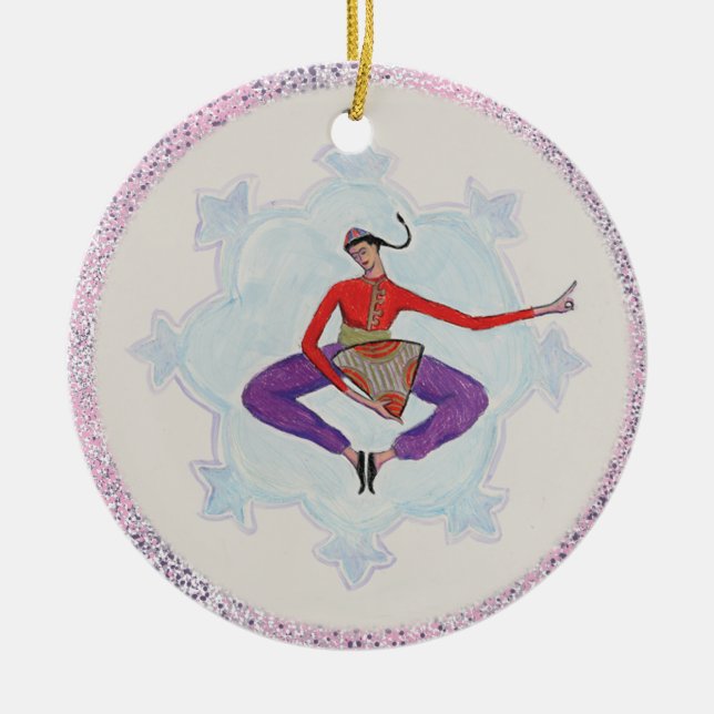 Nussknacker-Charakter-russischer Tanz Keramik Ornament (Vorne)
