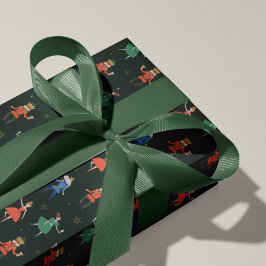 Nussknacker-Cocktailparty-Weihnachten Geschenkpapier