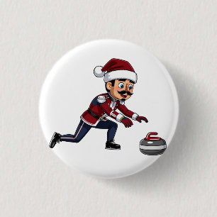  Nussknacker Curling Spieler Urlaub Wintersport  Button