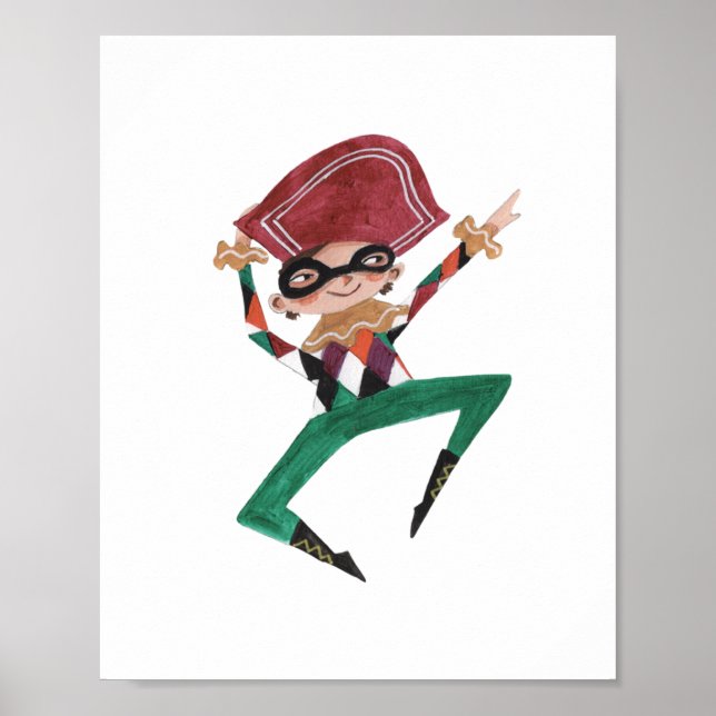 Nussknacker | Harlekin | Poster | Kunstdruck (Vorne)
