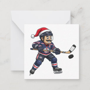 Nussknacker-Hockey-Athlet-Wintersport-Weihnachten Mitteilungskarte