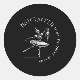 Nussknacker ist meine Lieblings-Saison-Ballett-Ske Runder Aufkleber