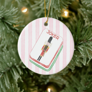 Nussknacker-Joker-Mahjong-Weihnachten Keramik Ornament