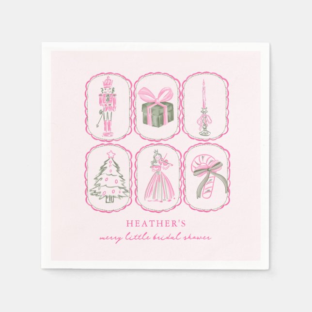Nussknacker-Mädchen Eine fröhliche kleine Bridal S Serviette (Vorderseite)