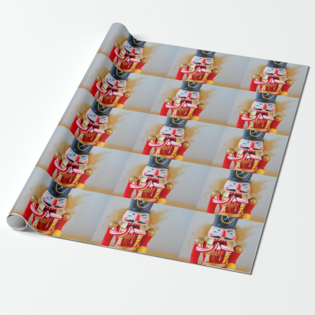 Nussknacker mit Bonbons Geschenkpapier (Ungerollt)