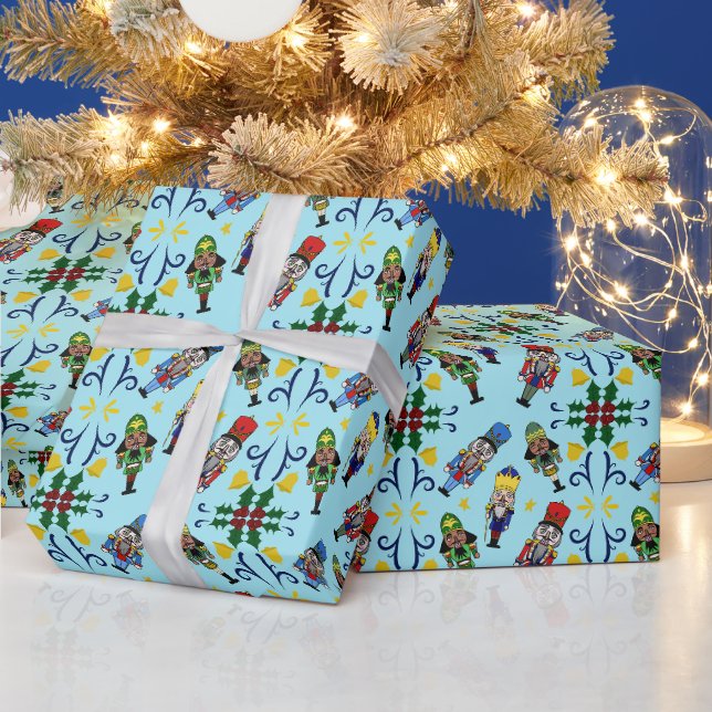 Nussknacker-Muster Geschenkpapier (Feiertage)