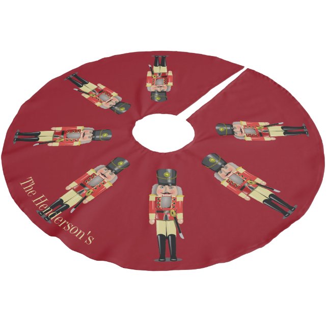 Nussknacker personalisiert polyester weihnachtsbaumdecke (Schrägansicht)