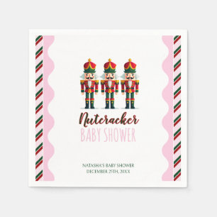 Nussknacker Pinkes Mädchen Weihnachts-Baby-Party  Serviette