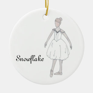 Nussknacker-Schneeflocke-Andenken-Verzierung Keramikornament