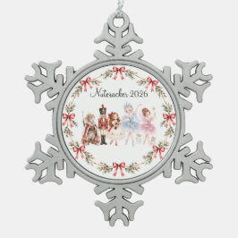 Nussknacker-Schneeflocke gerahmter Schmuck Schneeflocken Zinn-Ornament