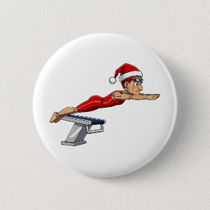 Nussknacker Schwimmer Schwimmurlaub Sportlicher We Button