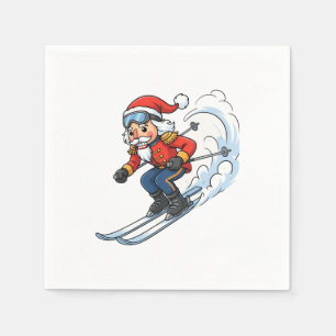 Nussknacker Skifahrer Weihnachten 2026 Urlaubsskif Serviette