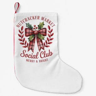 Nussknacker Social Club Einkaufsmarkt Gruppe Kleiner Weihnachtsstrumpf
