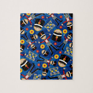 Nussknacker-Soldat, der Trommel-Puzzlen spielt