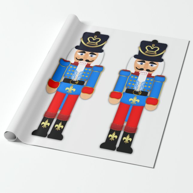 Nussknacker-Soldat-MattPackpapier, 30" x 6' Geschenkpapier (Ungerollt)