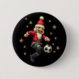 Nussknacker spielt Fußball Weihnachten Xmas Kinder Button