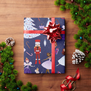 Nussknacker Süße Marine-Weihnachtssoldaten Tänzer Geschenkpapier