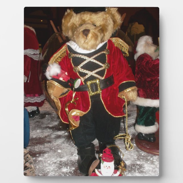 Nussknacker-Teddybär-Weihnachtskollektion Fotoplatte (Vorderseite)