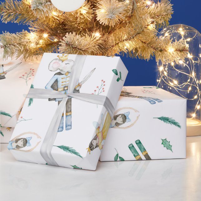 Nussknacker-Wasserfarbe Geschenkpapier (Feiertage)