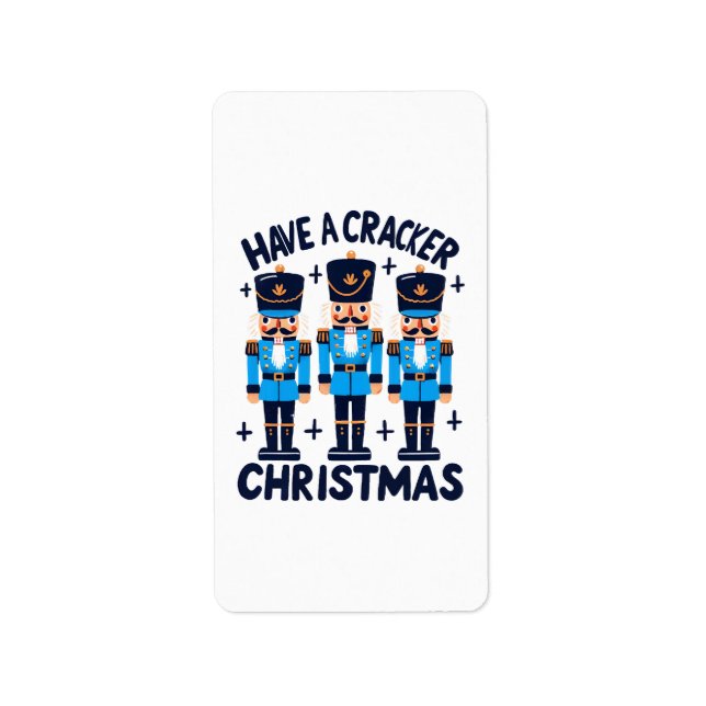 Nussknacker Weihnachten Adressaufkleber (Vorne)