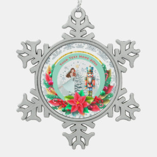 Nussknacker-Weihnachten, Familientraditionsgeschen Schneeflocken Zinn-Ornament