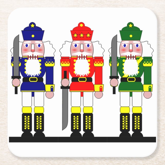 Nussknacker-Weihnachten personalisiert Rechteckiger Pappuntersetzer (Vorderseite)