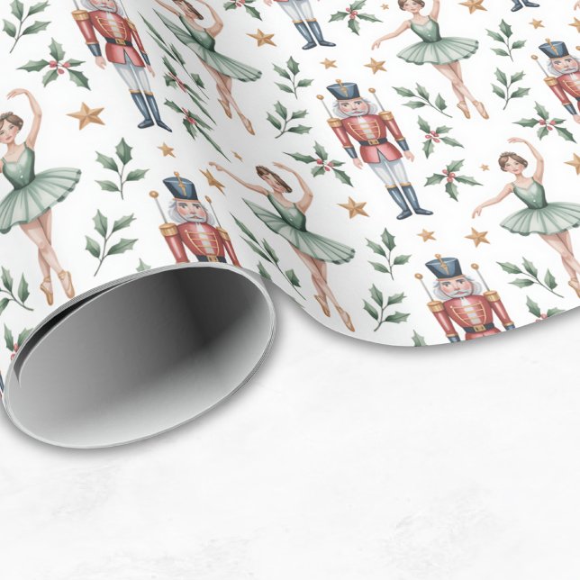Nussknacker Weihnachts Ballerina Ballett Festlich Geschenkpapier (Von Creator hochgeladen)