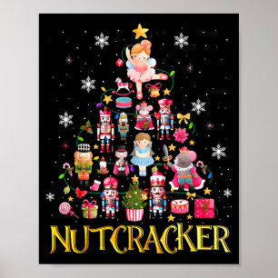 Nussknacker Weihnachtsbaum Ballett Tanz Frauen Kin Poster