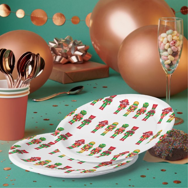Nussknacker-Weihnachtsdekoration  Pappteller (Multi)