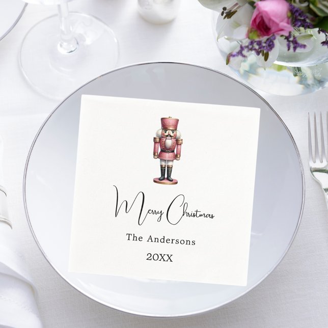 Nussknacker-Weihnachtsdinnerparty Serviette (Von Creator hochgeladen)