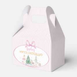 Nussknacker Winter Onederland Rosa Schleife Geburt Geschenkschachtel
