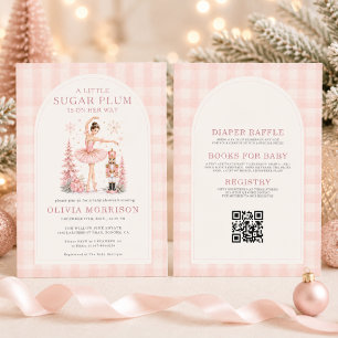 Nussknacker-Winter-Wunderland-QR-Code-Baby-Party Einladung