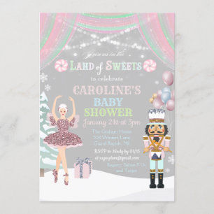 Nussknacker Zuckerpflaume Baby Shower Einladung